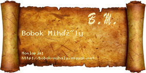 Bobok Mihály névjegykártya