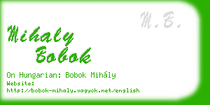 mihaly bobok business card