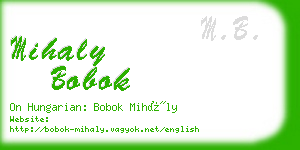 mihaly bobok business card